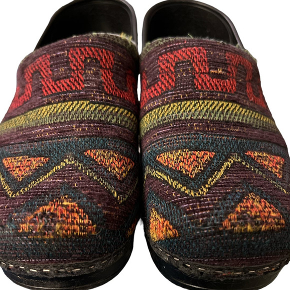 Dansko Professional Aztec Southwestern Native Tapestry Clogs EU 37 US 6.5-7 - Picture 6 of 8